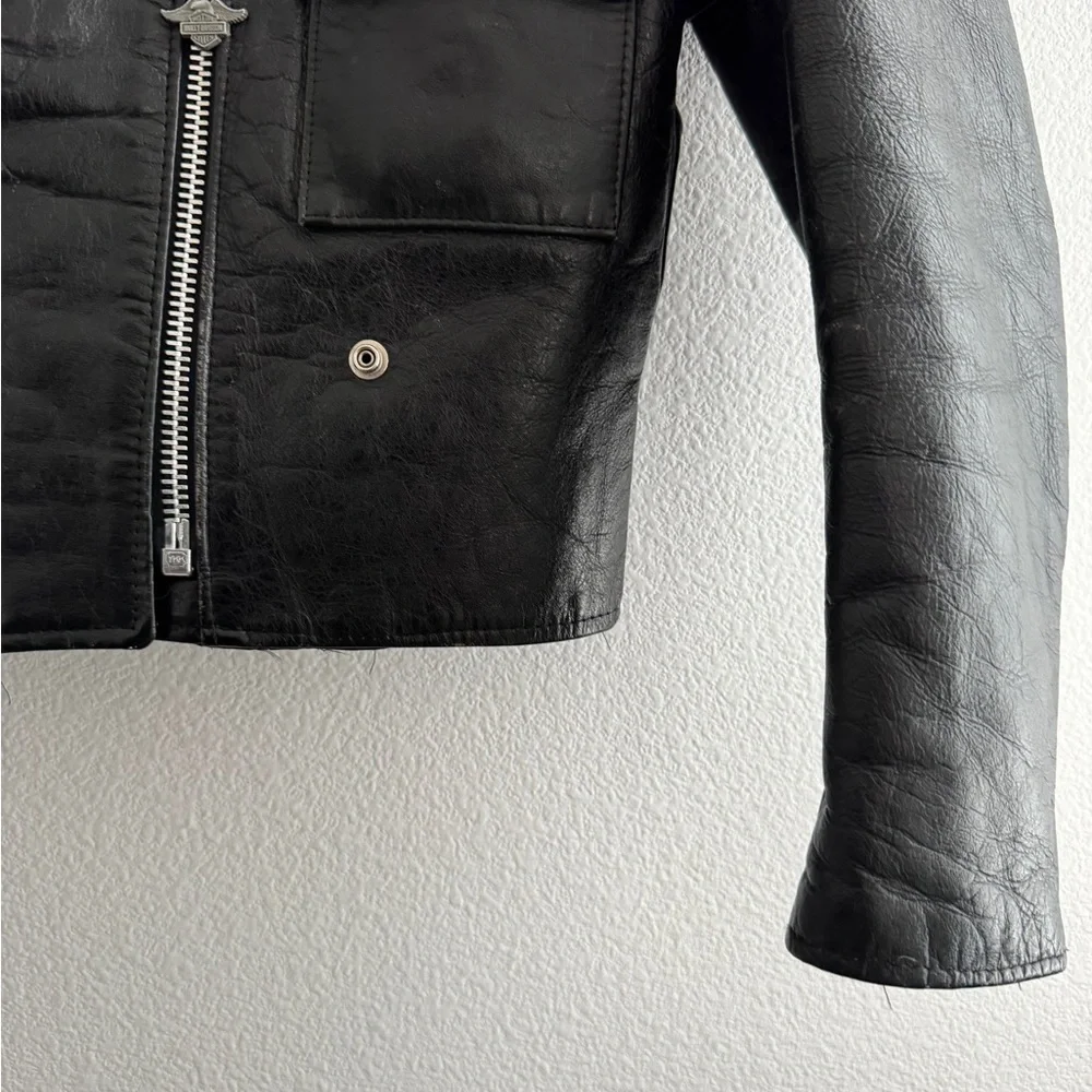 Vintage Harley Davidson Leather Jacket Size 36 *Flaw*